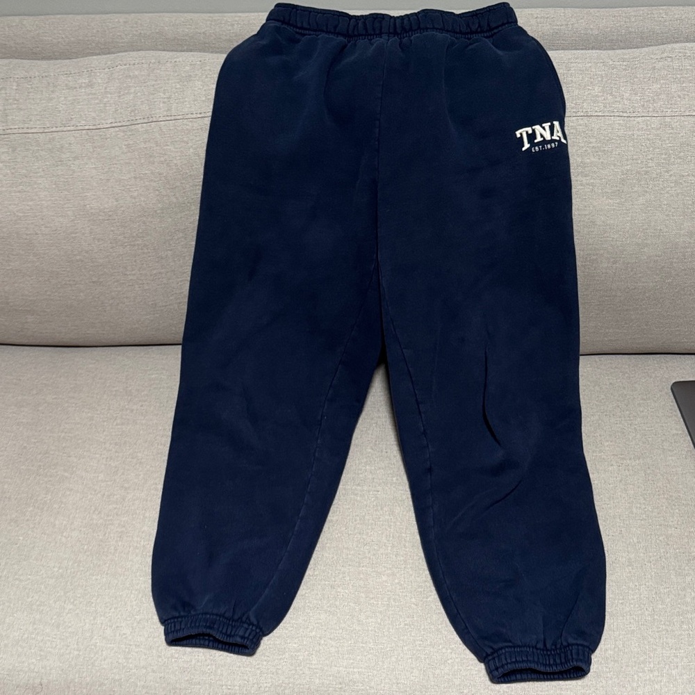TNA sweatfleece cozy fleece mega fit navy small